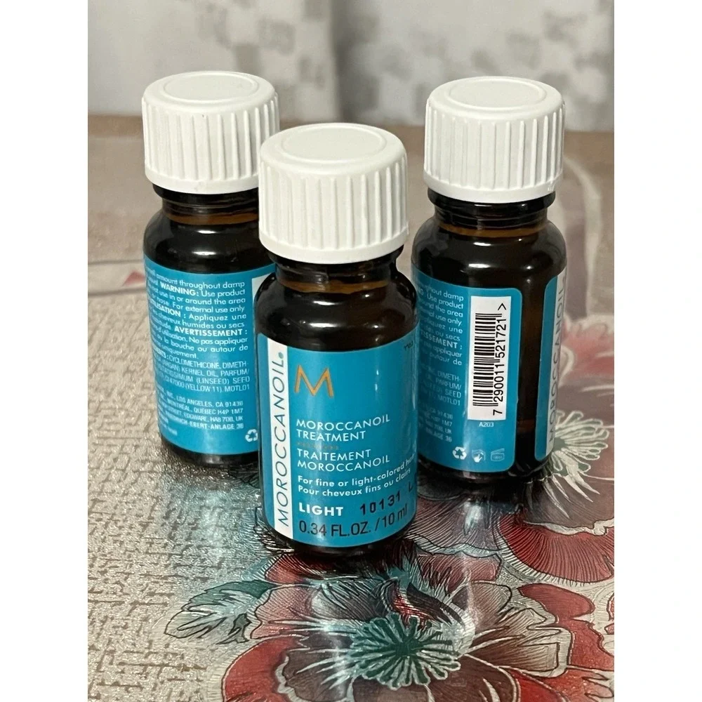 3 pk MOROCCANOIL TREATMENT light 0.34 FL OZ FOR ALL Hair New